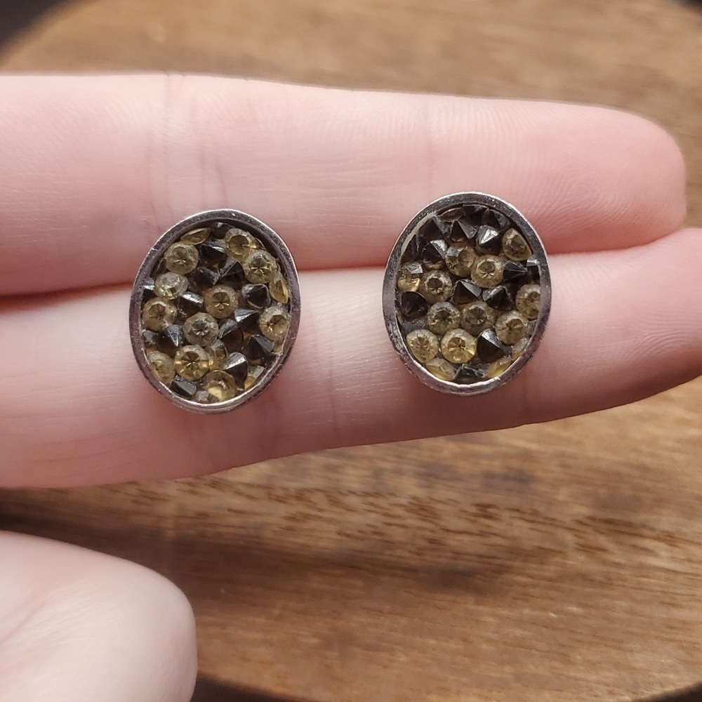 Steel time stainless steel diamonique spackle earrings E941